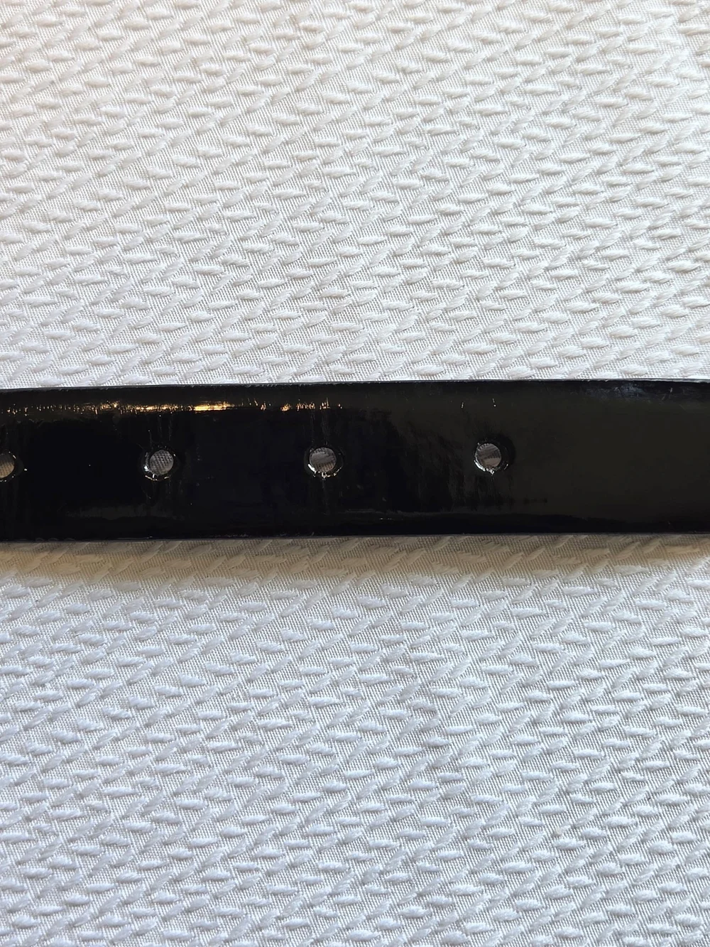 Ralph Lauren Classic Black Patent Leather Ladies's Belt with Silver Buckle